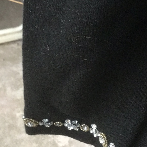 Pointelle Black sweater with embellishments S - Picture 4 of 4